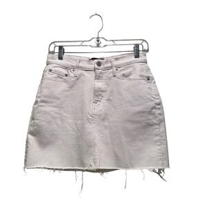 Gap 5‎ Pocket Mini Denim Skirt Optic White Size 25 Casual Summer Vacation Girly
